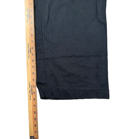 Madewell Slouchy Straight Pants Womens Size 6P Petite Black Linen Blend Trouser - Picture 7 of 11